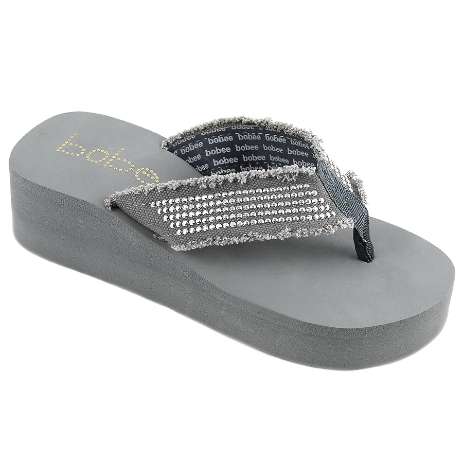 Amazon.com | Women's Flip Flops Fashion Platform Wedge Thong